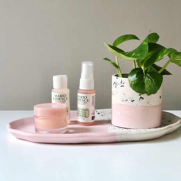 3" Blush & Terrazzo Jesmonite Plant Pot