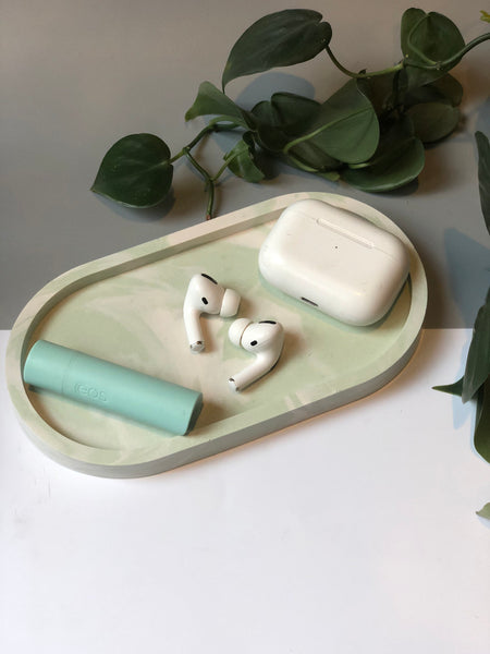 Mint Marble Trinket Tray