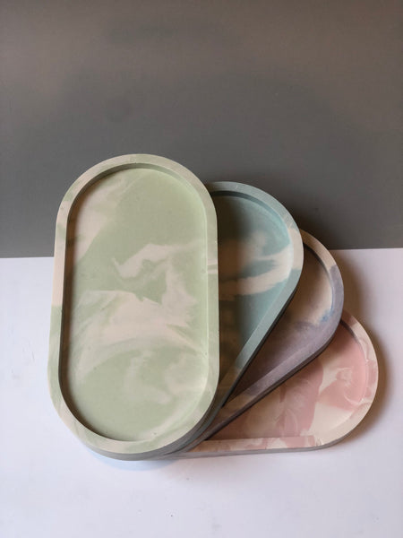 Mint Marble Trinket Tray