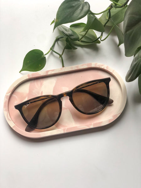 Blush Marbled Trinket Tray