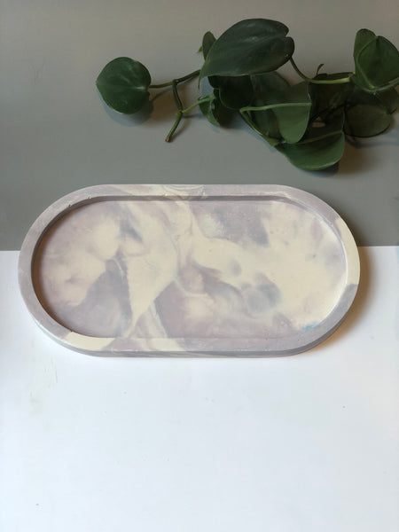 Lavender Marble Trinket Tray