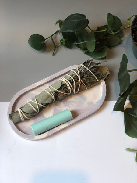Lavender Marble Trinket Tray