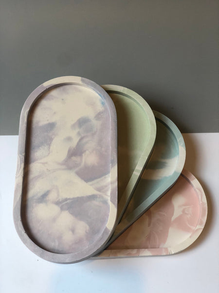 Lavender Marble Trinket Tray