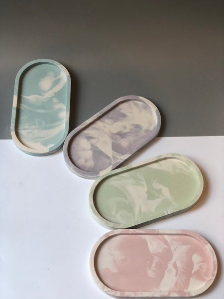 Lavender Marble Trinket Tray