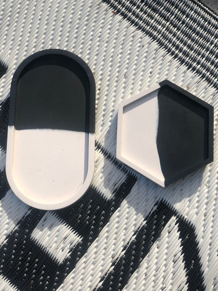 2-tone Monochrome Trinket Tray