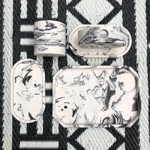 Custom jesmonite octagon tray