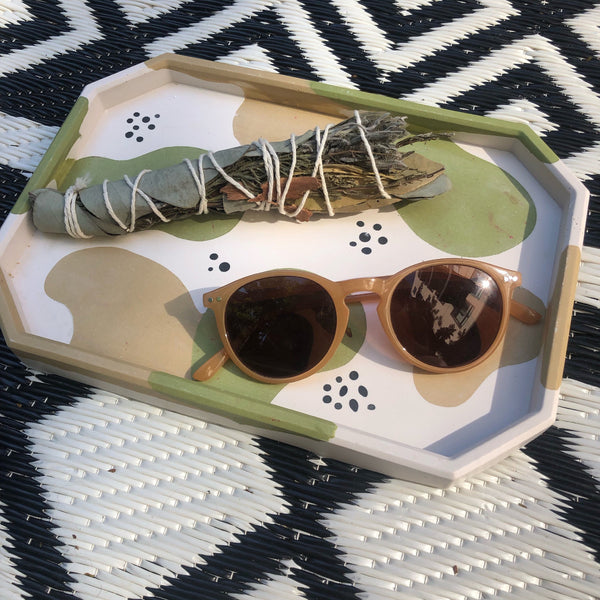 Custom jesmonite octagon tray