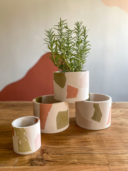6” Chunky Terrazzo indoor planter pot