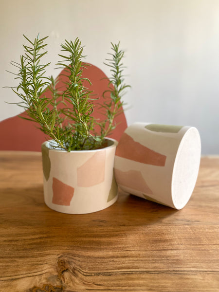 6” Chunky Terrazzo indoor planter pot
