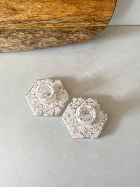 Terrazzo candle holder
