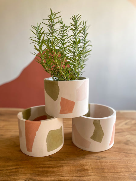 6” Chunky Terrazzo indoor planter pot