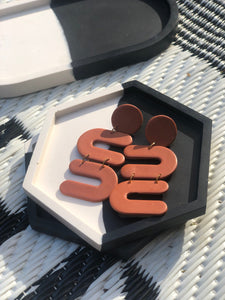 SET OF 2 Monochrome 2-tone Hexagon Coasters